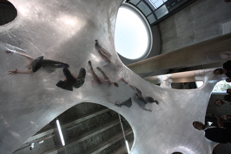 Illustration for article titled You Can Climb Through This Web Made From 27 Miles of Tape